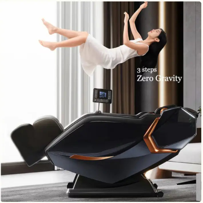 Experience luxury relaxation with the zero gravity shiatsu massage chair