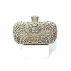 Floral Diamond Clutch Bag - Wedding & Party Minaudière | Femstylo