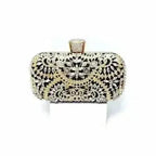 Floral Diamond Clutch Bag - Wedding & Party Minaudière | Femstylo