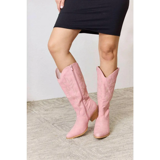 Elevate your style with forever link luxury fashion knee high cowboy boots $51 these boots are designed to turn heads