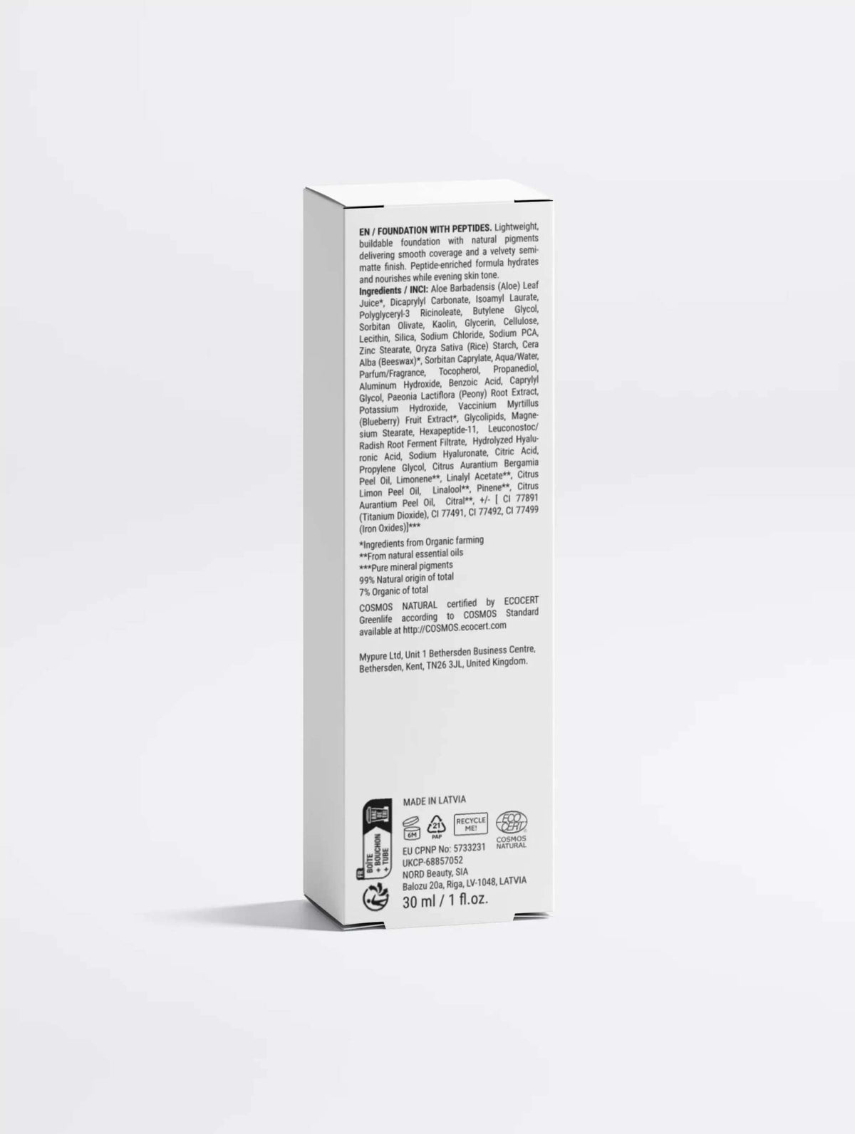 Foundation with Peptides 40 Deep Neutral SOHO New Collection BYMANYC ® New York