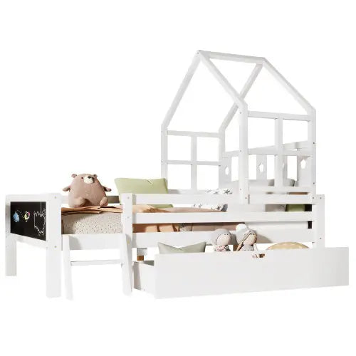 Luxury house bed with storage and blackboard for elegant kid’s rooms $429.99 specification product information item