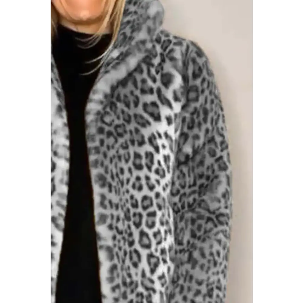 Elevate your wardrobe with the luxe leopard collared coat from maven couture $31.99 basic yet elegant style, perfect