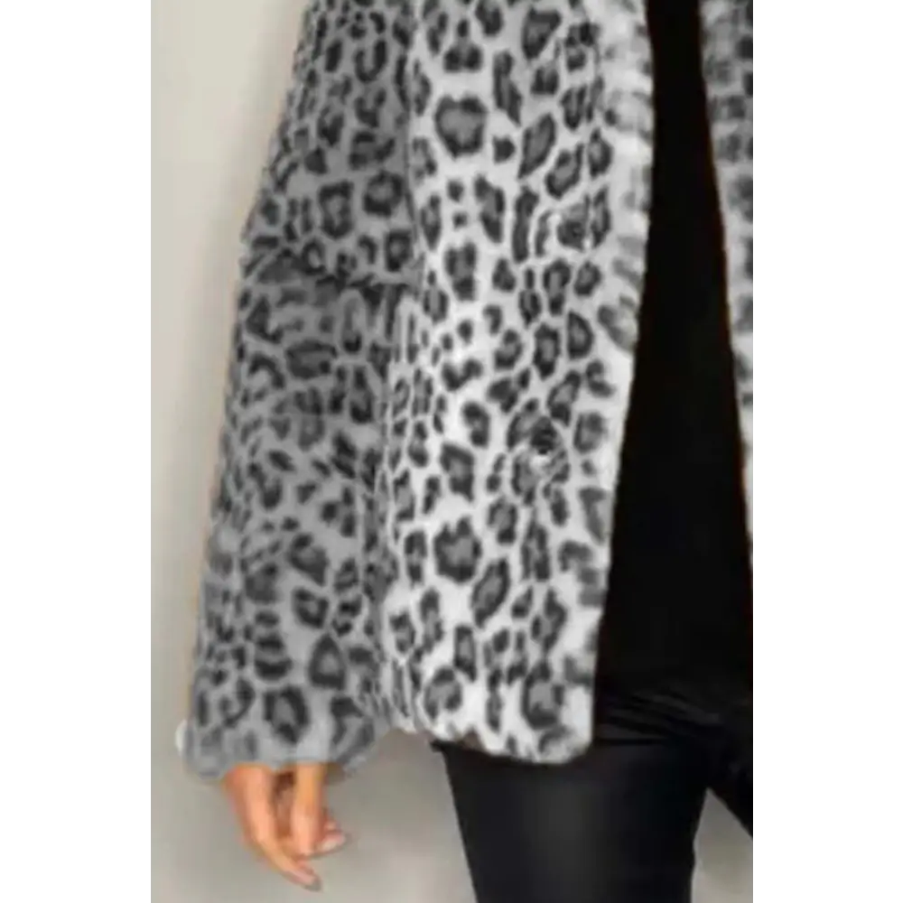 Elevate your wardrobe with the luxe leopard collared coat from maven couture $31.99 basic yet elegant style, perfect