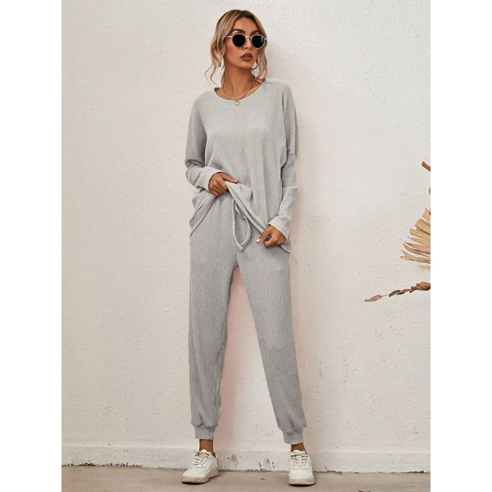 Chic two-piece opaque set for timeless designer clothing enthusiasts $36.84 tied and pocketed - a splendid blend