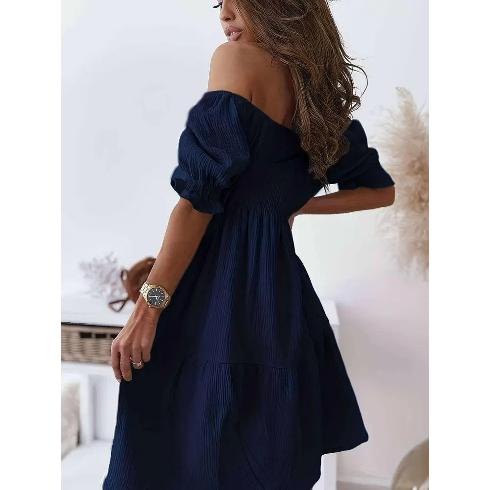 Ruffled off-shoulder dress - a luxury fashion essential for women $24.96 experience the exquisite design