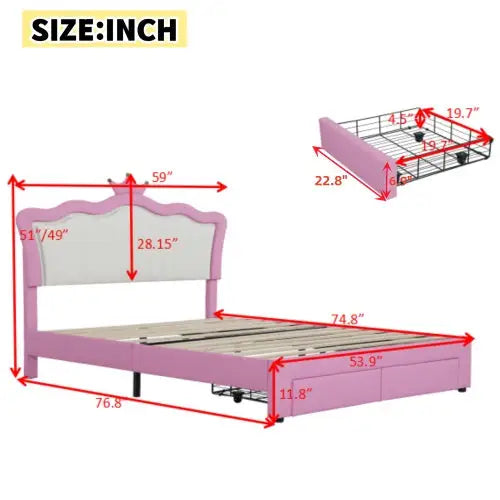 Led royalty bed frame $319.99 specification product information item w2770p190367 product general item product full