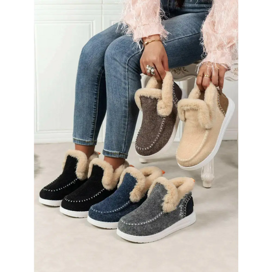 Luxury fashion for women furry suede round toe flat sneakers $24.99 delightfully, the soles are not just functional