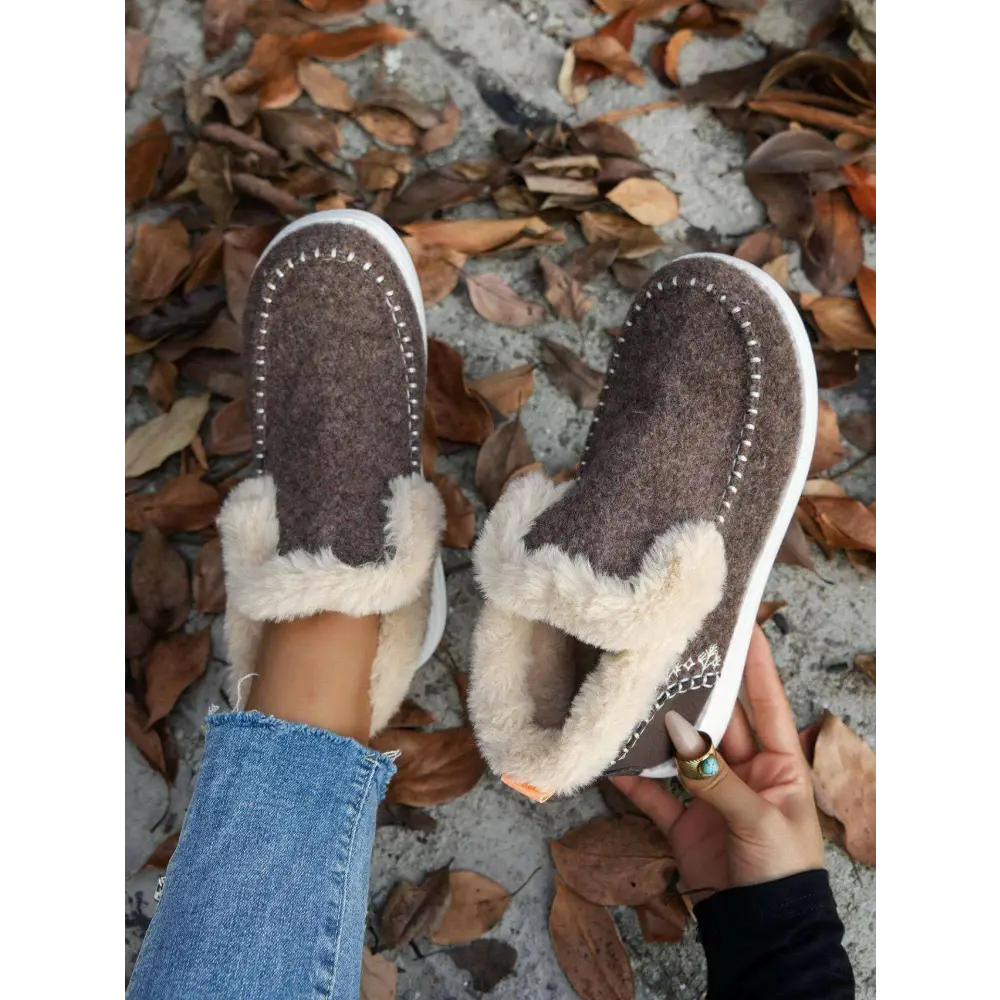 Luxury fashion for women furry suede round toe flat sneakers $24.99 delightfully, the soles are not just functional