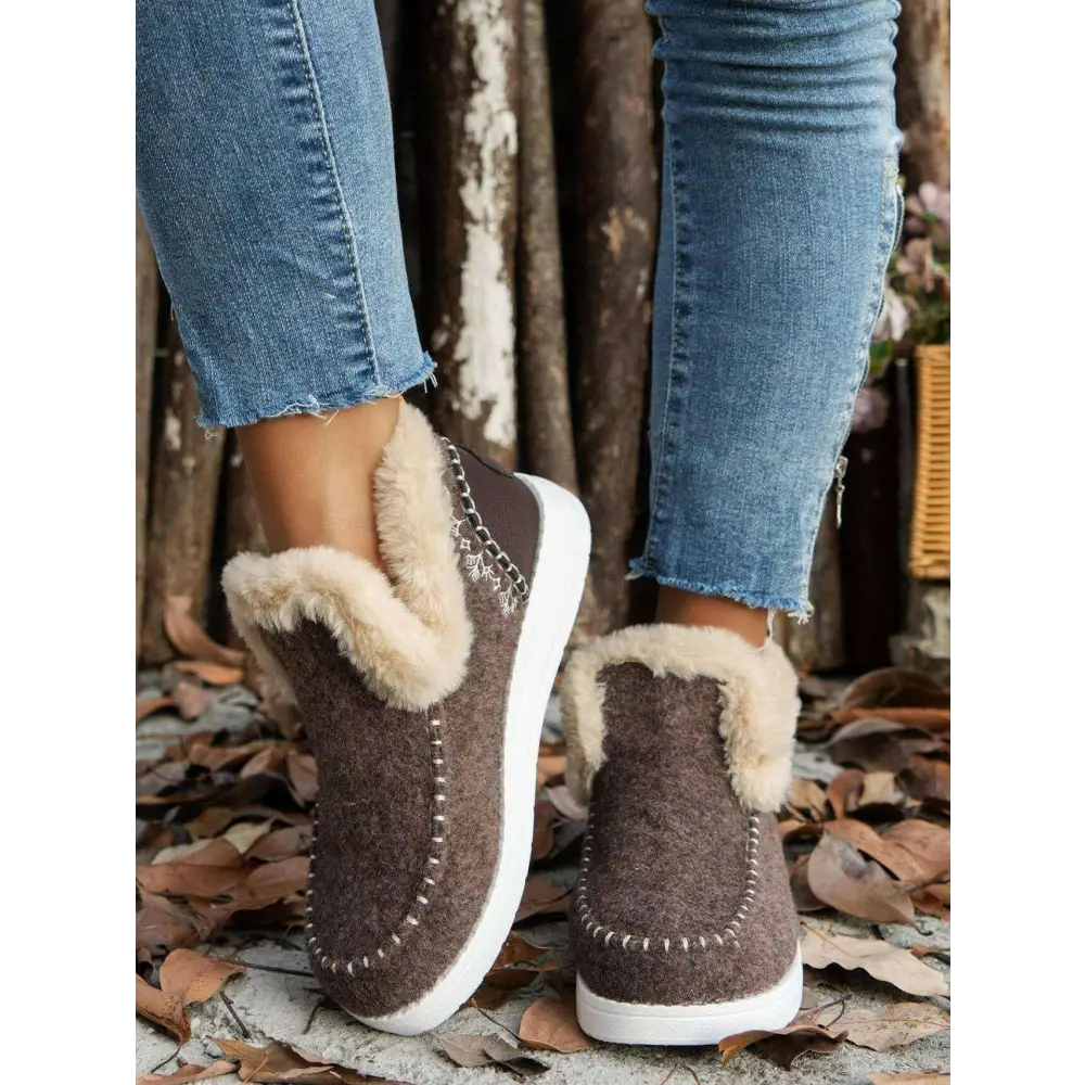 Luxury fashion for women furry suede round toe flat sneakers $24.99 delightfully, the soles are not just functional