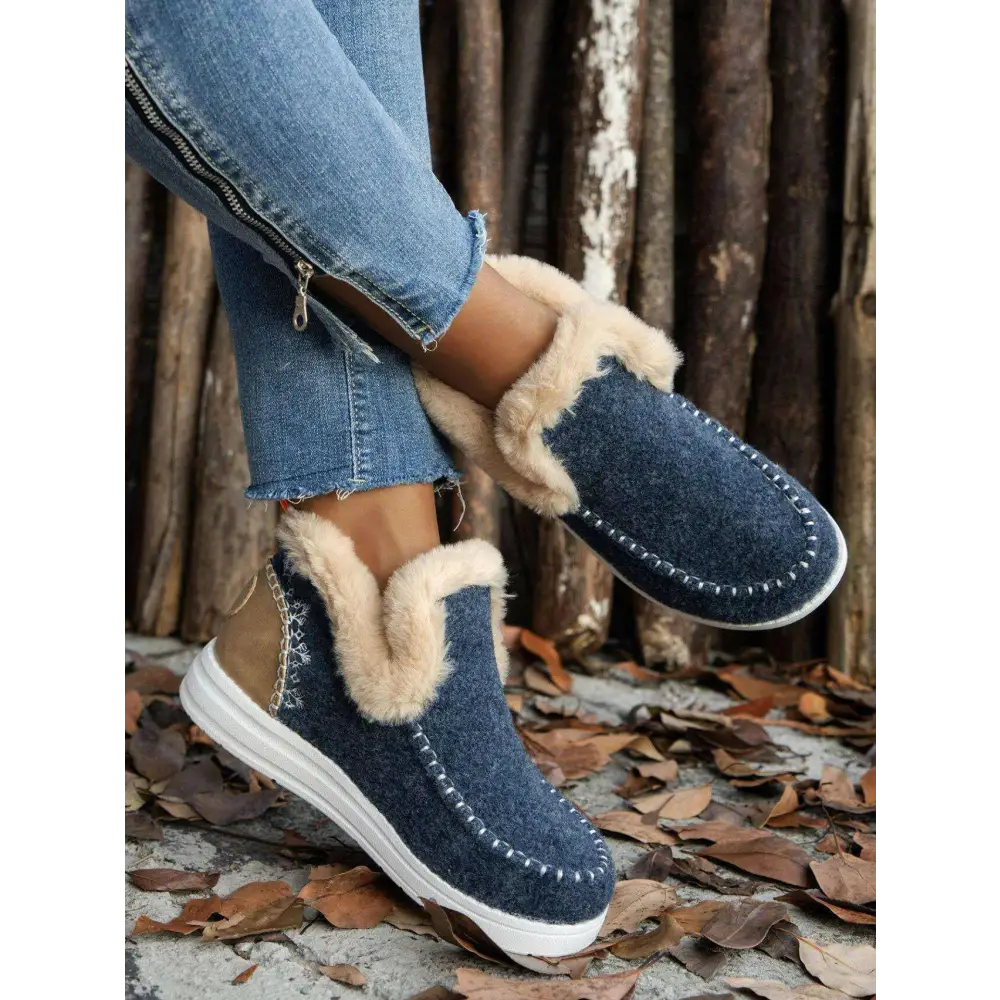 Luxury fashion for women furry suede round toe flat sneakers $24.99 delightfully, the soles are not just functional