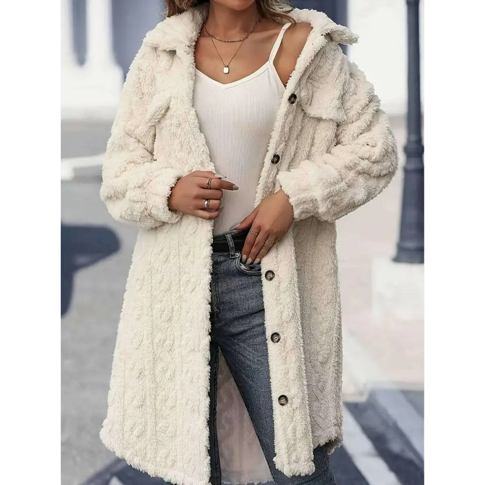 Elevate your wardrobe with the long sleeve longline coat in luxury fashion $38.22 basic style normal not lined material