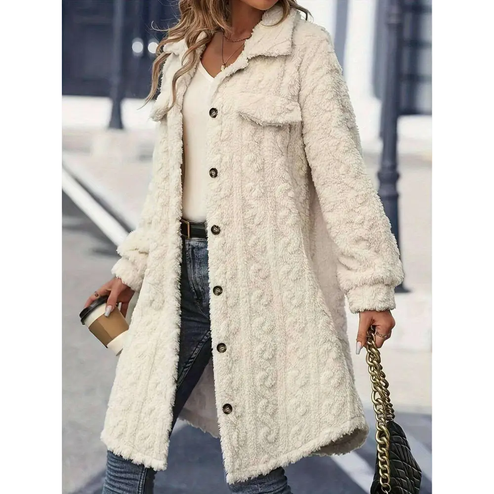 Elevate your wardrobe with the long sleeve longline coat in luxury fashion $38.22 basic style normal not lined material