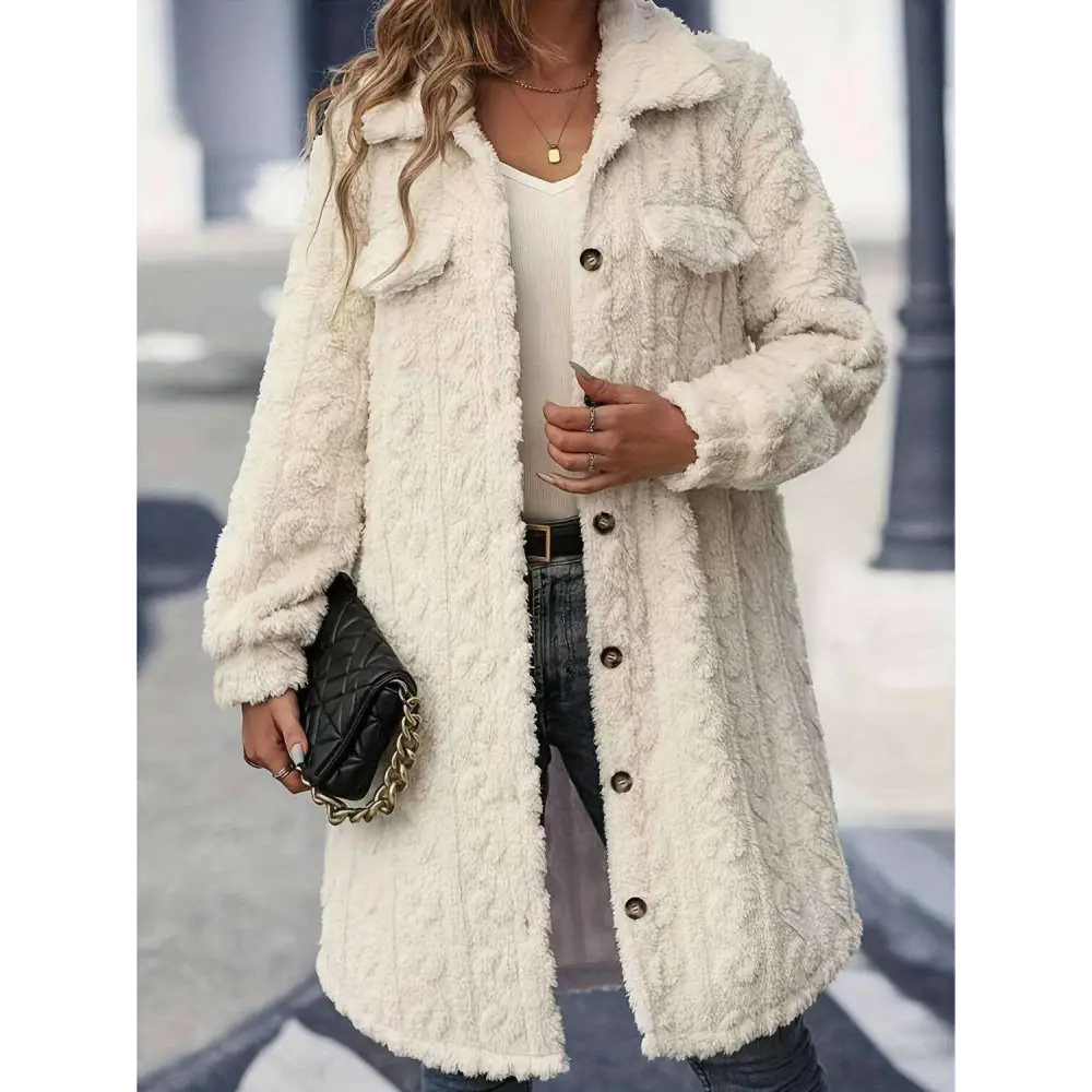 Elevate your wardrobe with the long sleeve longline coat in luxury fashion $38.22 basic style normal not lined material