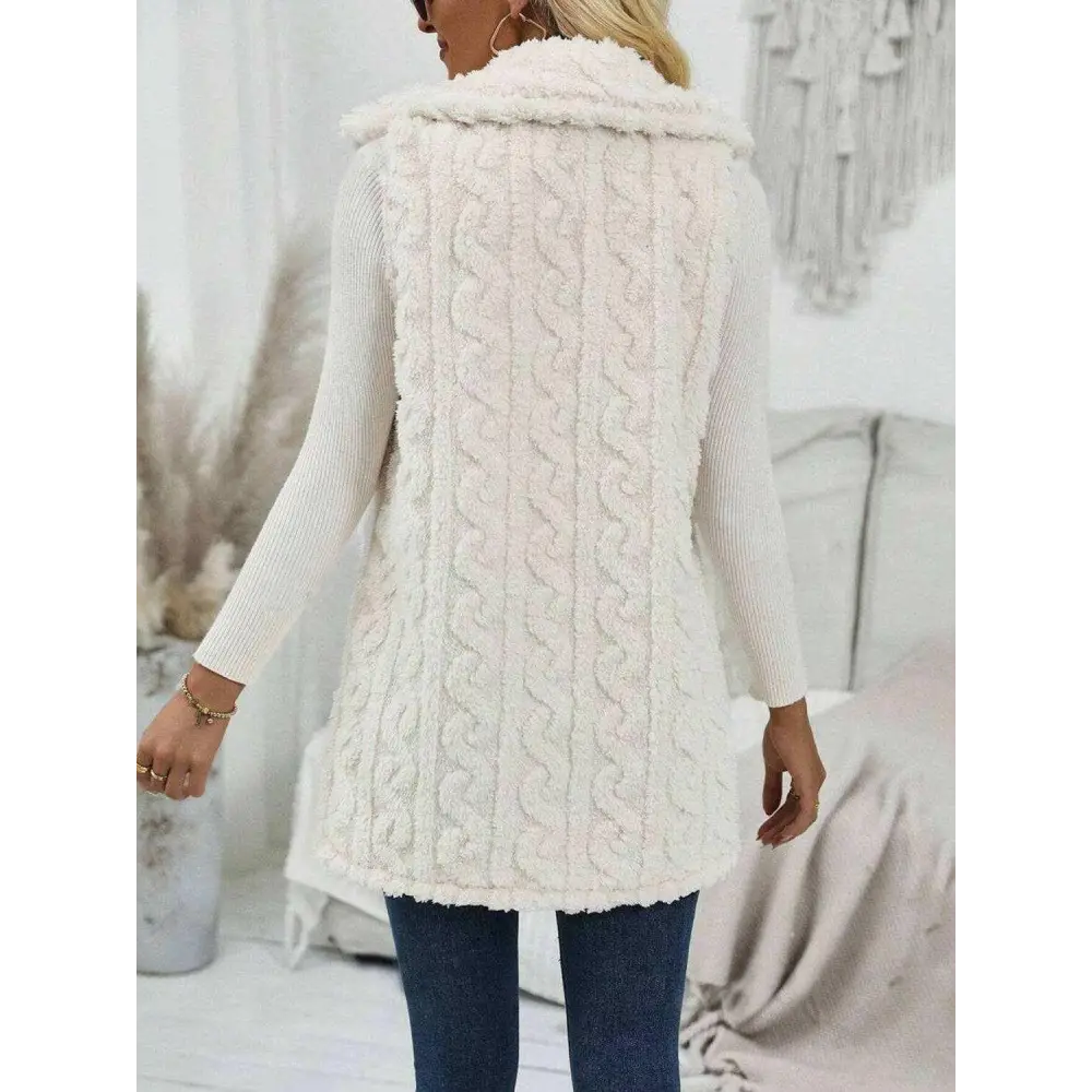 Elevate your wardrobe with the fuzzy button up vest coat for luxury fashion $32.96 experience the elegance of a basic