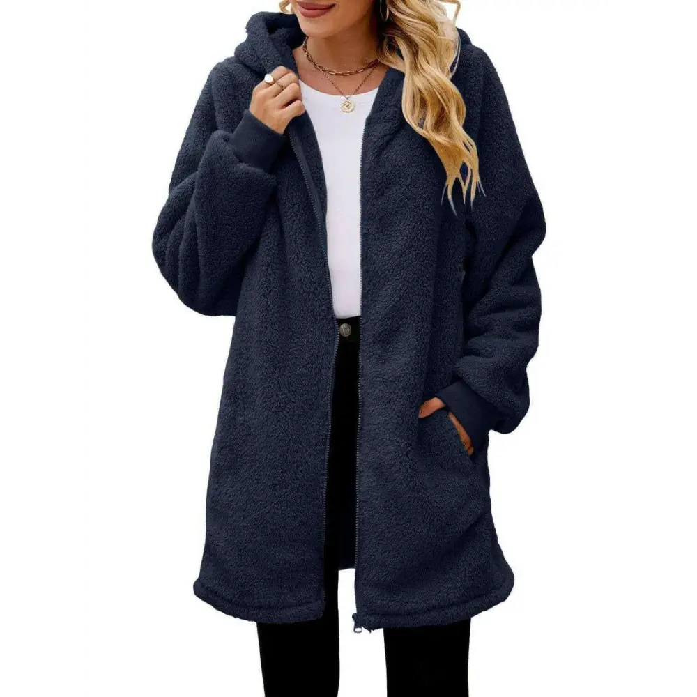 Cozy long sleeve hooded jacket elevates luxury fashion for women $27.62 pocketed for convenience and style normal,