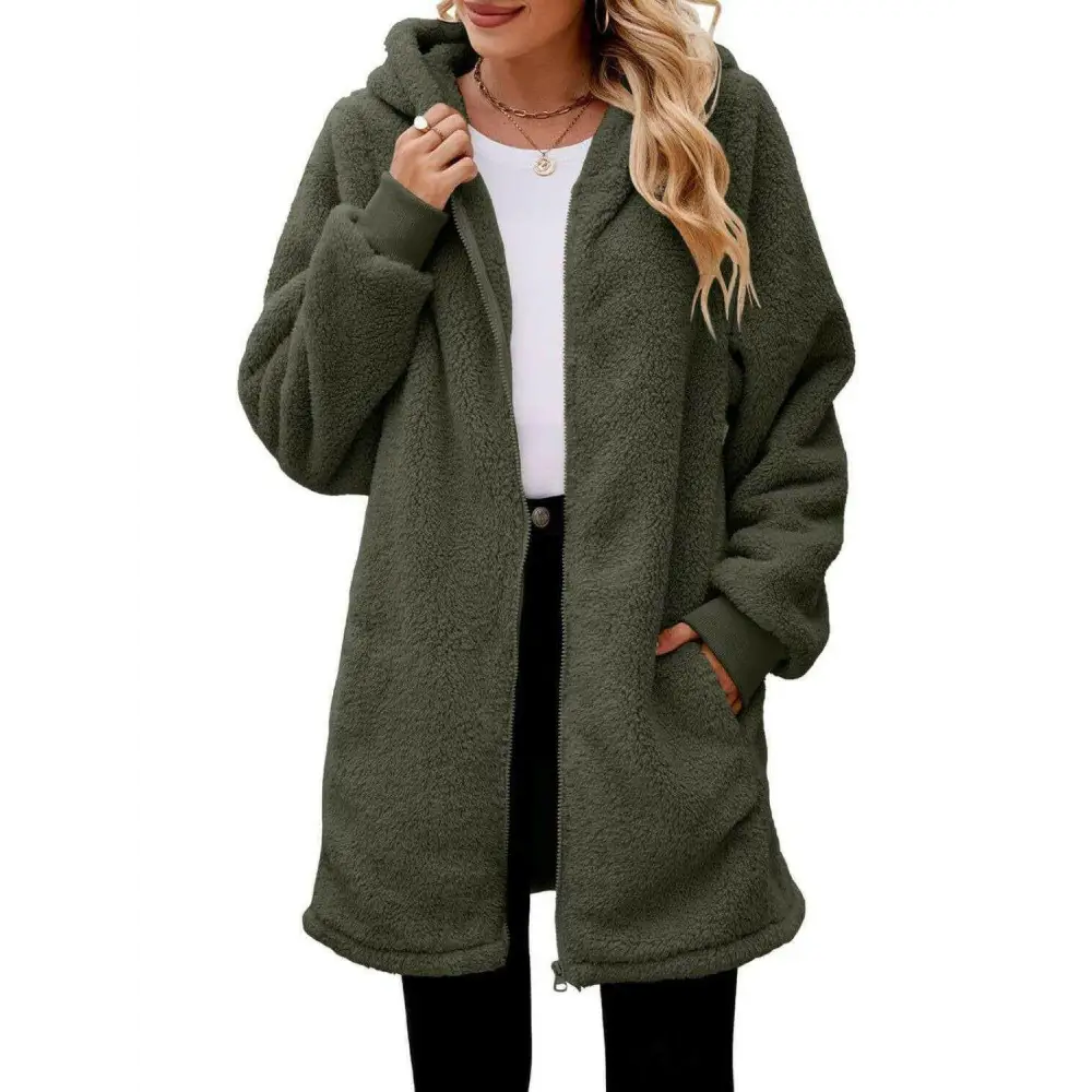 Cozy long sleeve hooded jacket elevates luxury fashion for women $27.62 pocketed for convenience and style normal,