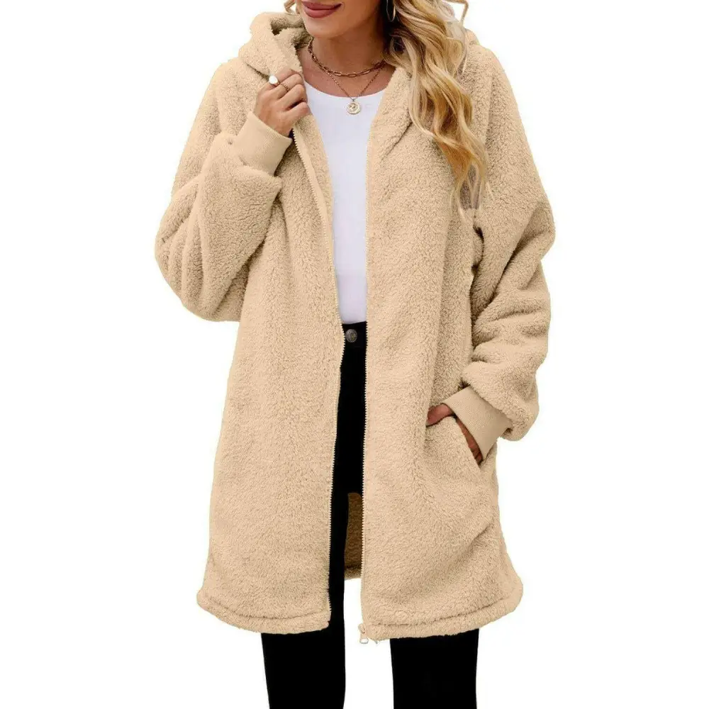 Cozy long sleeve hooded jacket elevates luxury fashion for women $27.62 pocketed for convenience and style normal,