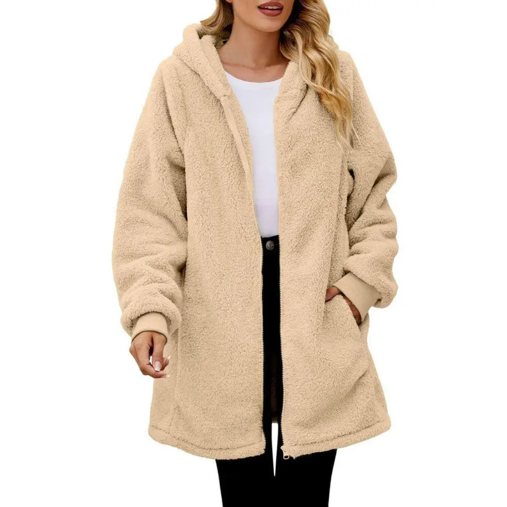 Cozy long sleeve hooded jacket elevates luxury fashion for women $27.62 pocketed for convenience and style normal,