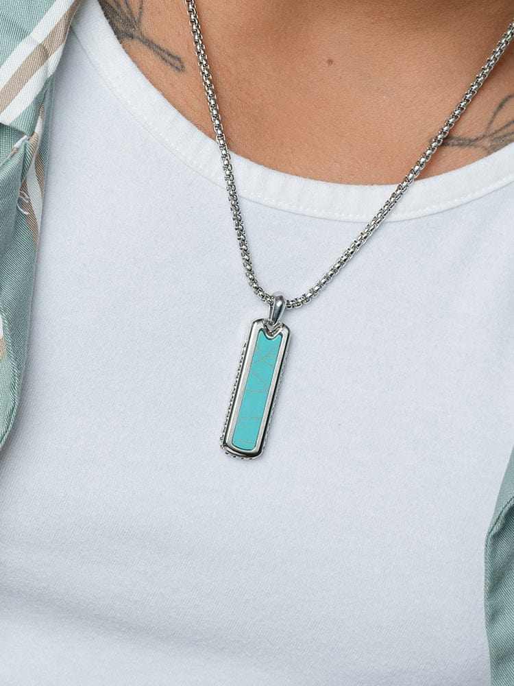 Turquoise Column Pendant Necklace - Maven Couture IncColumn Pendant