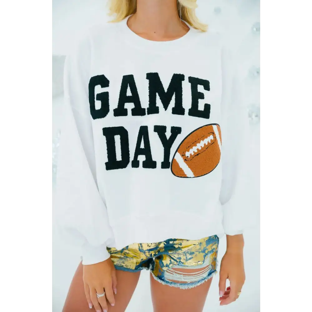 Elevate your wardrobe with the game day luxury fashion sweatshirt $39.99 a chic and effortlessly stylish basic style