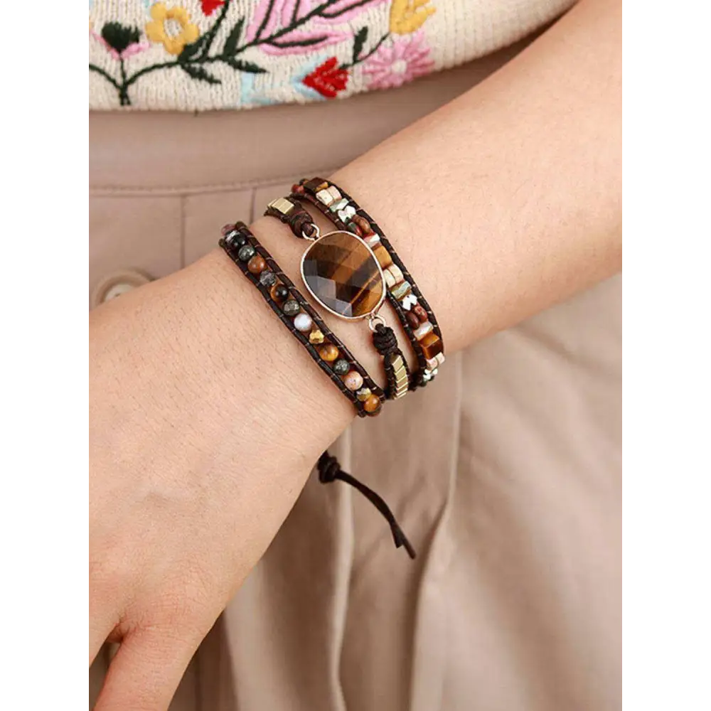 Elegant geometrical shape triple-layer bracelet for luxury fashion for women $26 the mesmerizing patterns and vibrant