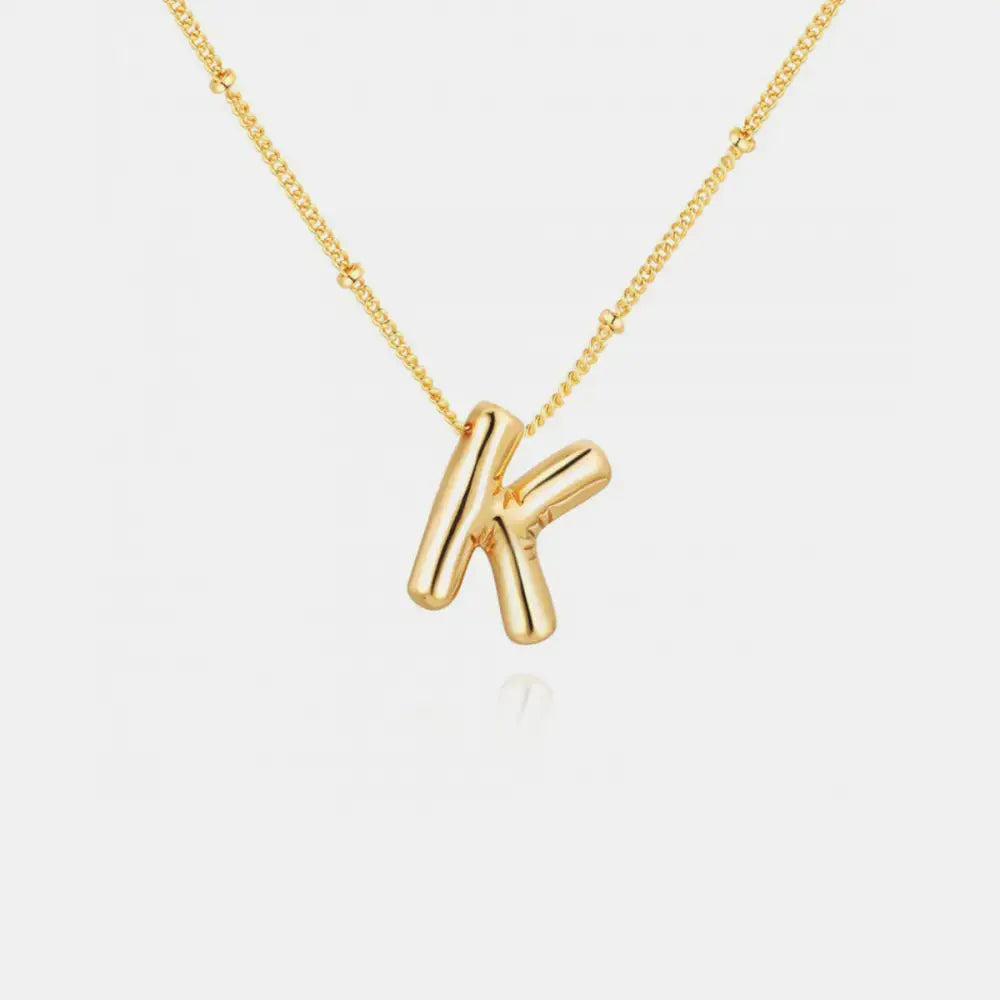 Gold-plated bubble initial necklace for timeless luxury fashion $9.99 1-piece, a stunning addition to your chic