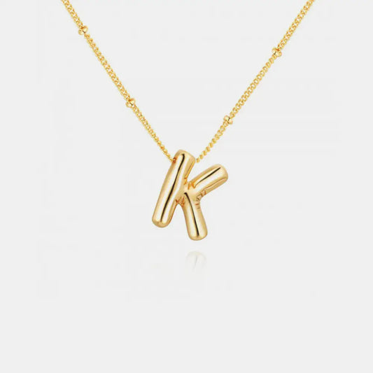 Gold-plated bubble initial necklace for timeless luxury fashion $9.99 1-piece, a stunning addition to your chic