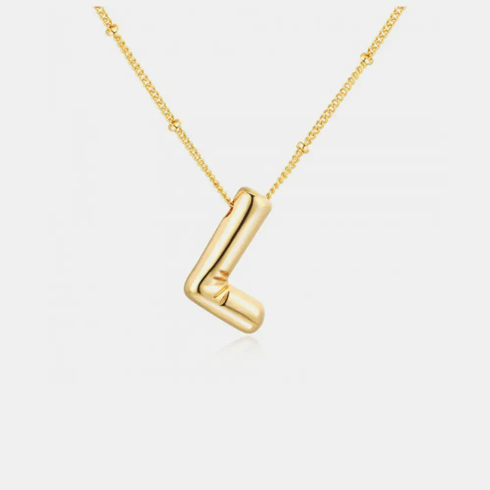 Gold-plated bubble initial necklace for timeless luxury fashion $9.99 1-piece, a stunning addition to your chic