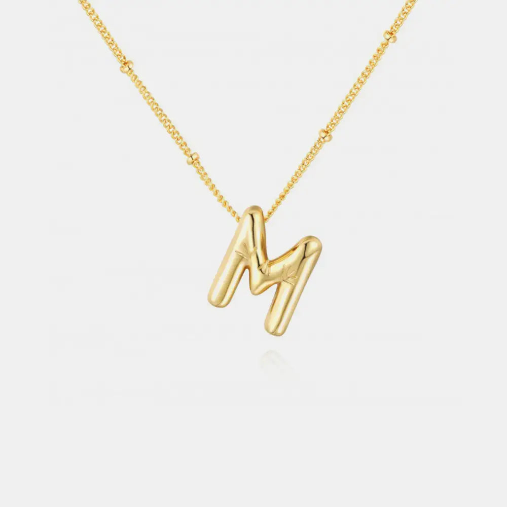 Gold-plated bubble initial necklace for timeless luxury fashion $9.99 1-piece, a stunning addition to your chic