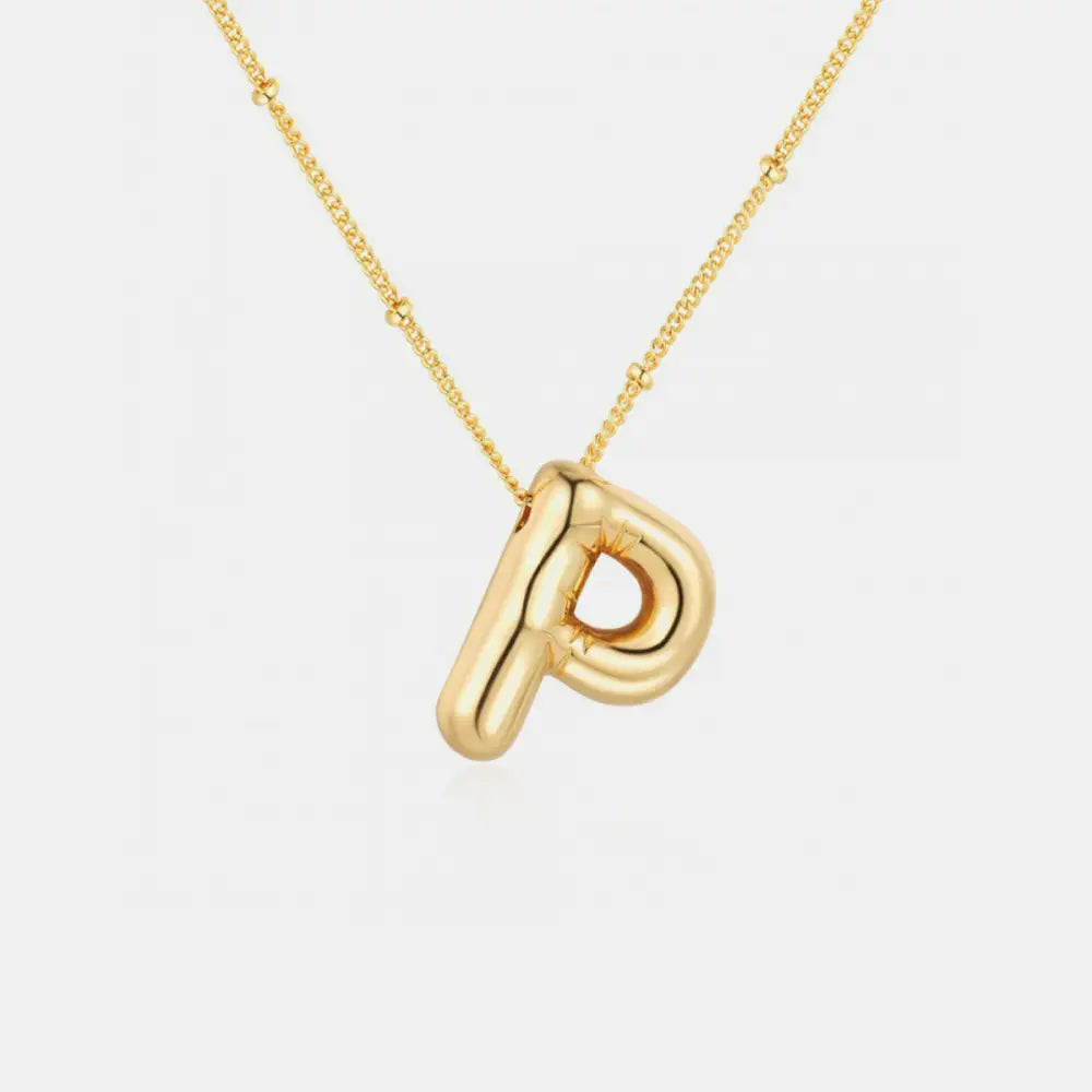 Gold-plated bubble initial necklace for timeless luxury fashion $9.99 1-piece, a stunning addition to your chic