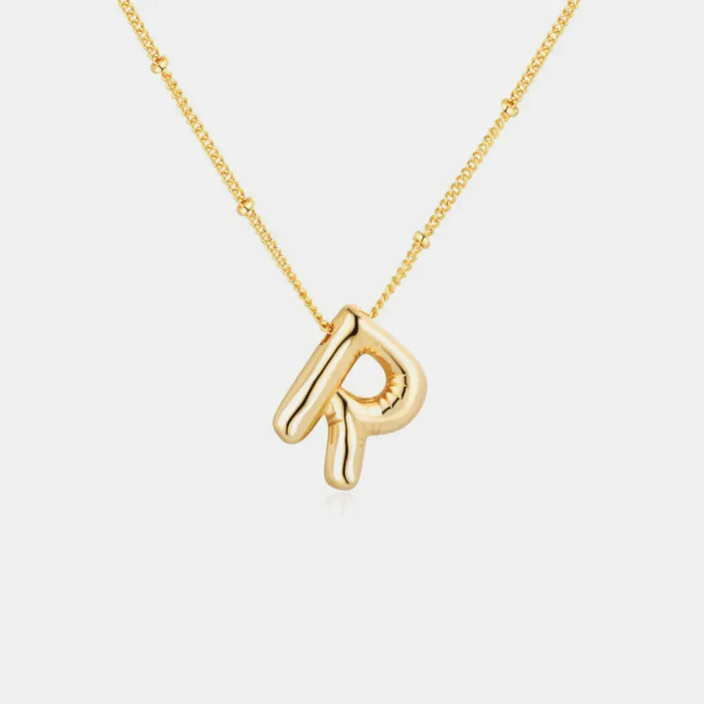 Gold-plated bubble initial necklace for timeless luxury fashion $9.99 1-piece, a stunning addition to your chic