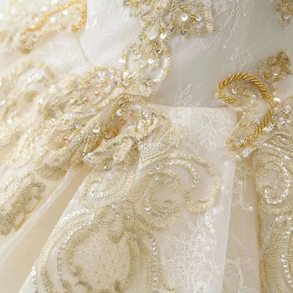 Gorgeous Ball Gown Wedding Dress with Beads EDL110