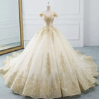 Gorgeous Ball Gown Wedding Dress with Beads EDL110