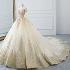 Gorgeous Ball Gown Wedding Dress with Beads EDL110