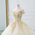 Gorgeous Ball Gown Wedding Dress with Beads EDL110