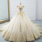 Gorgeous Ball Gown Wedding Dress with Beads EDL110