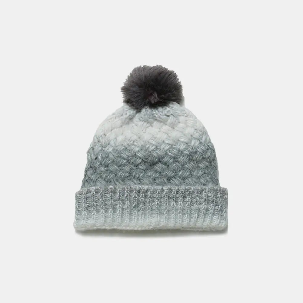 Chic gradient knit hat with pompom for luxury fashion enthusiasts $18.99 1-piece acrylic, polyester imported product