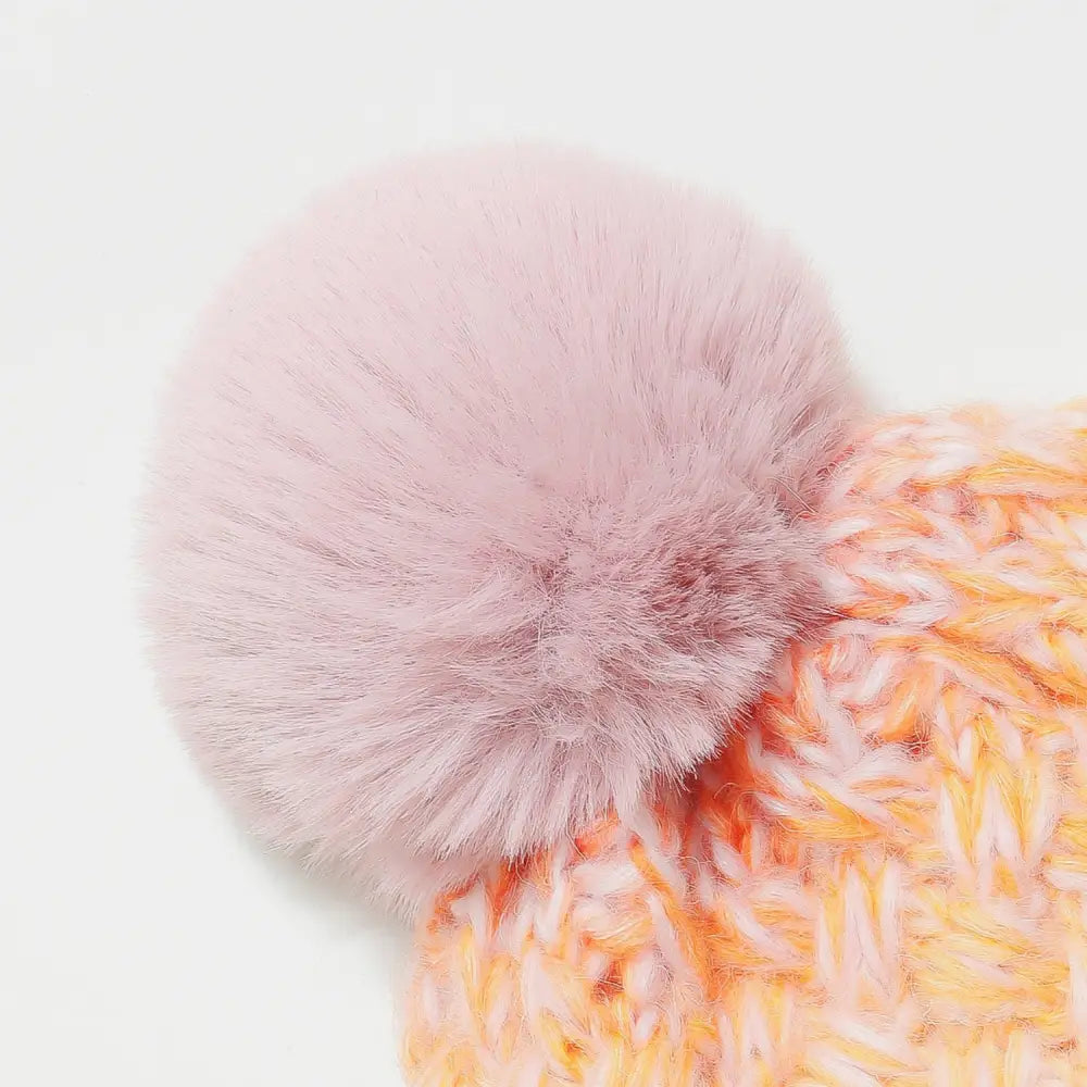 Chic gradient knit hat with pompom for luxury fashion enthusiasts $18.99 1-piece acrylic, polyester imported product