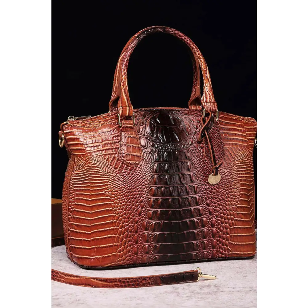 Elevate your style with the gradient pu leather handbag in luxury fashion $55 bag medium - perfectly proportioned