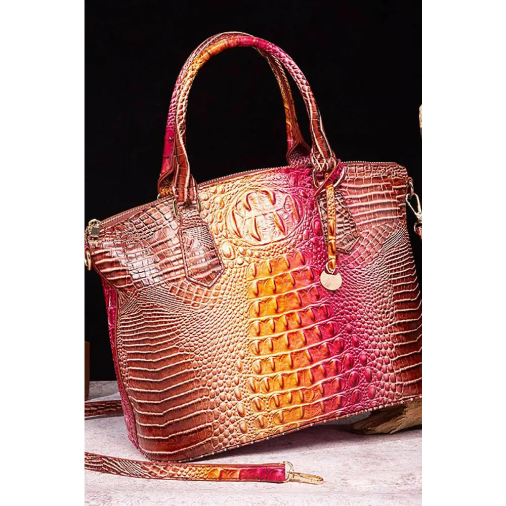 Elevate your style with the gradient pu leather handbag in luxury fashion $55 bag medium - perfectly proportioned