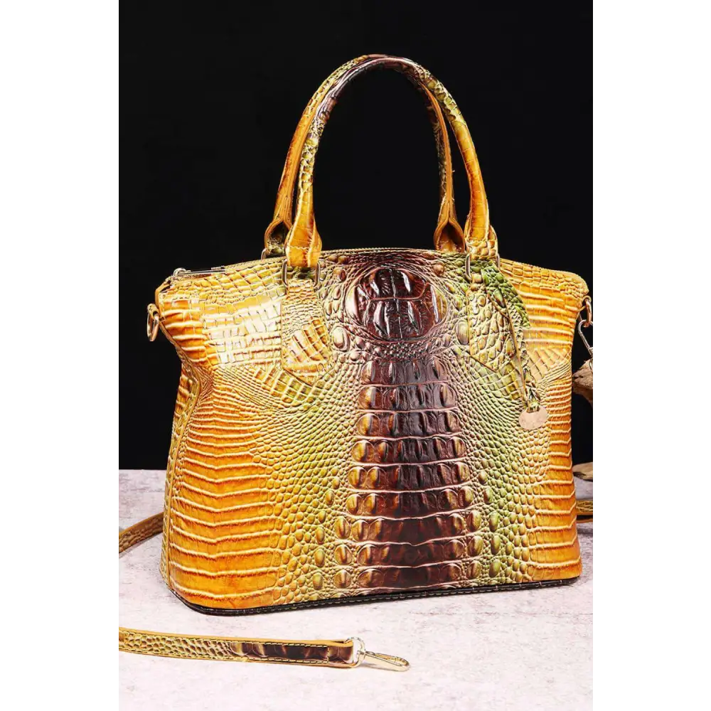 Elevate your style with the gradient pu leather handbag in luxury fashion $55 bag medium - perfectly proportioned