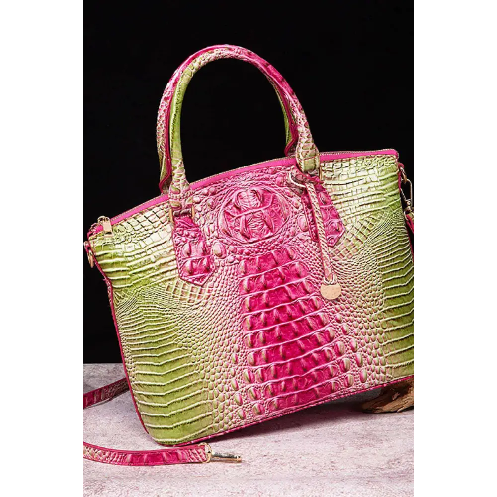 Elevate your style with the gradient pu leather handbag in luxury fashion $55 bag medium - perfectly proportioned