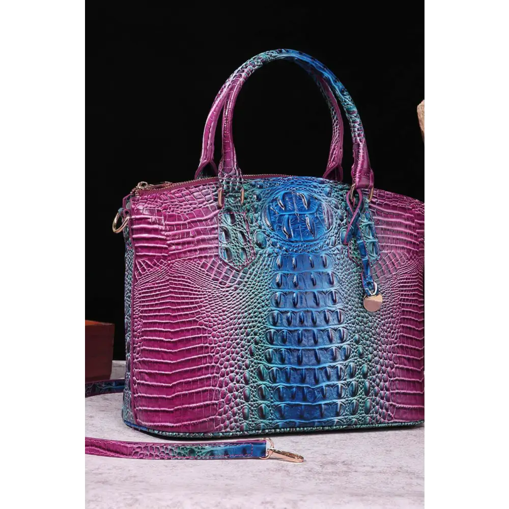 Elevate your style with the gradient pu leather handbag in luxury fashion $55 bag medium - perfectly proportioned