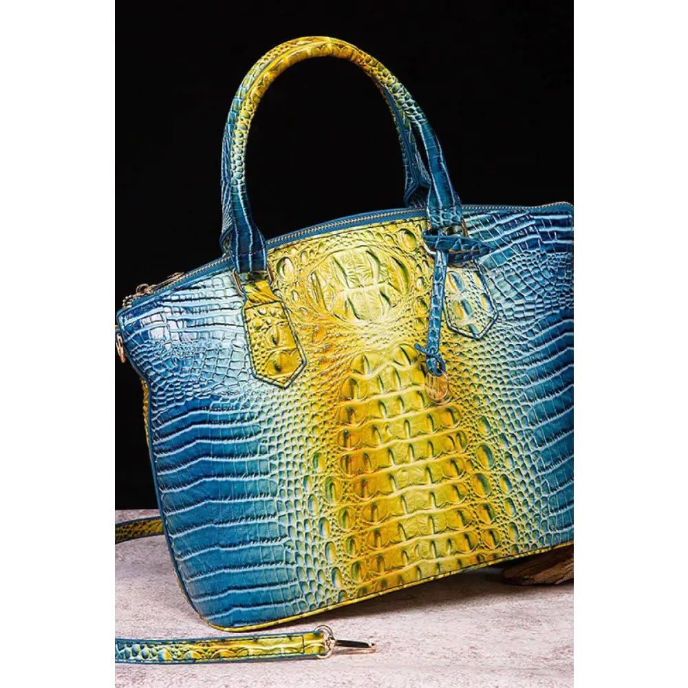 Elevate your style with the gradient pu leather handbag in luxury fashion $55 bag medium - perfectly proportioned