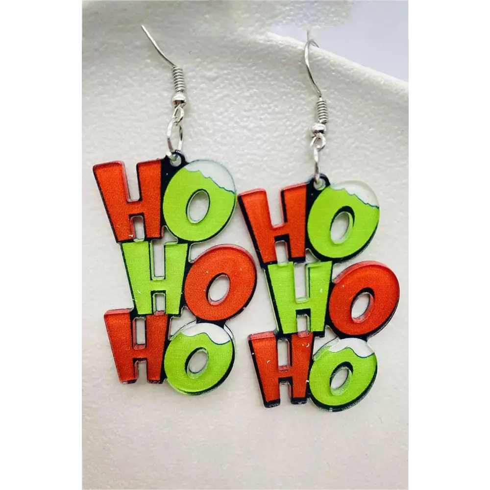 Elevate your style this christmas with exclusive ho ho ho earrings $6.98 acrylic transform your christmas outfit into