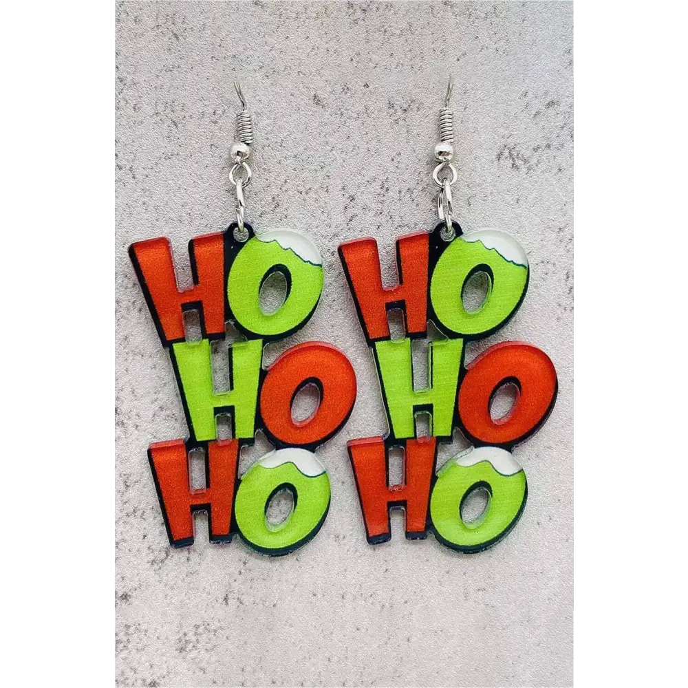 Elevate your style this christmas with exclusive ho ho ho earrings $6.98 acrylic transform your christmas outfit into