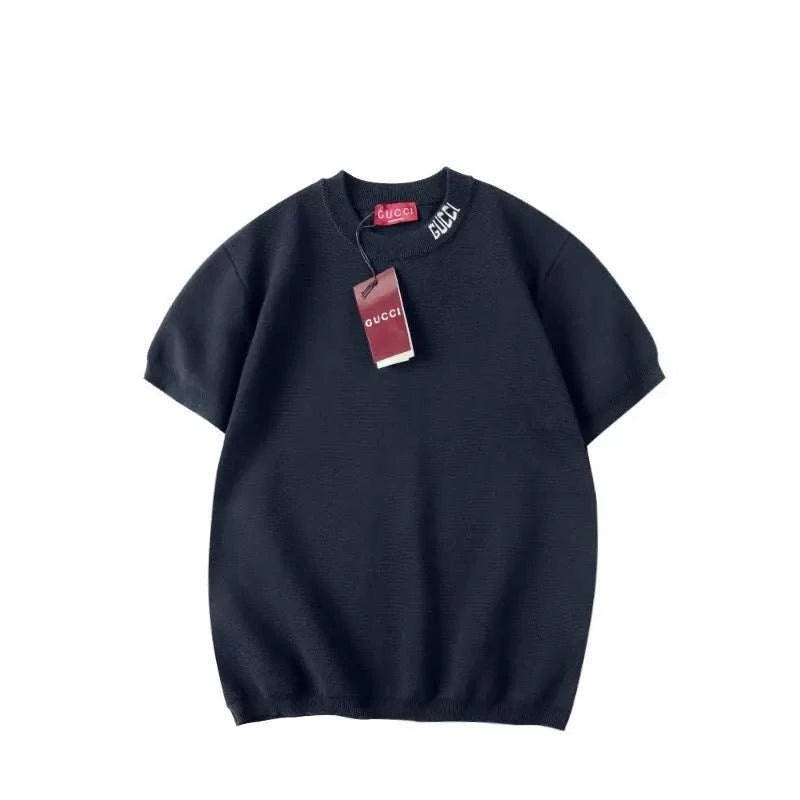 Gucci Black T-Shirt No Collar | Luxury Cotton Streetwear - Maven Couture IncApparel > Tops > T-Shirts