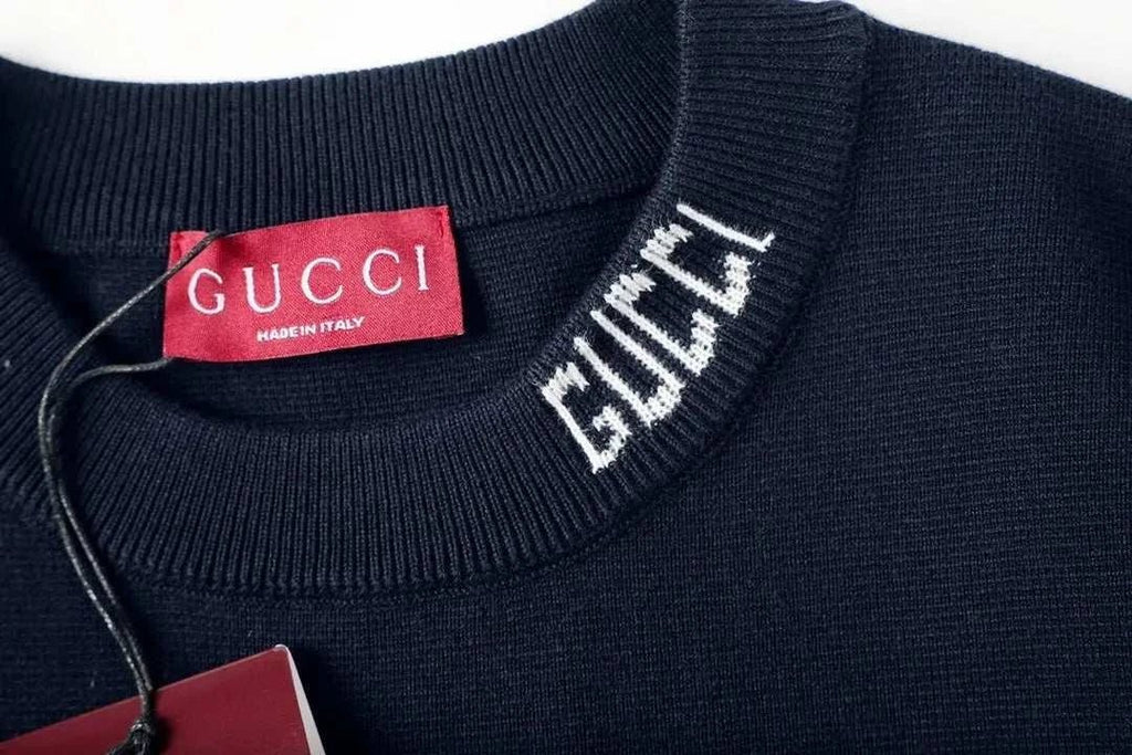 Gucci Black T-Shirt No Collar | Luxury Cotton Streetwear - Maven Couture IncApparel > Tops > T-Shirts
