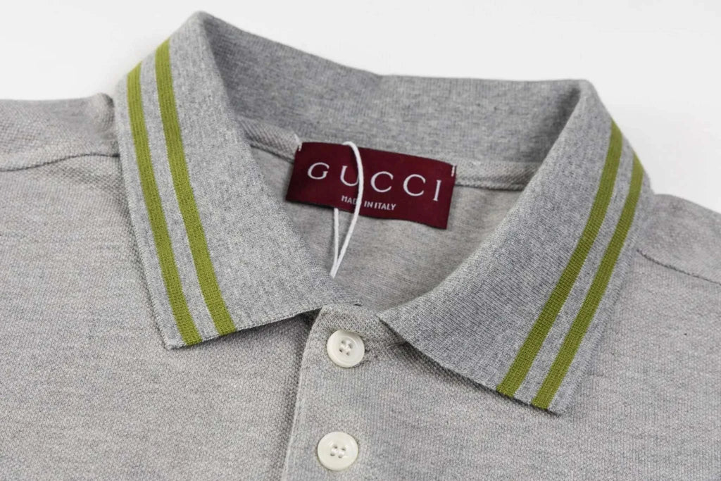 Gucci Luxury T-shirt with Collar Grey - Premium Cotton Comfort - Maven Couture IncApparel > Tops > T-Shirts